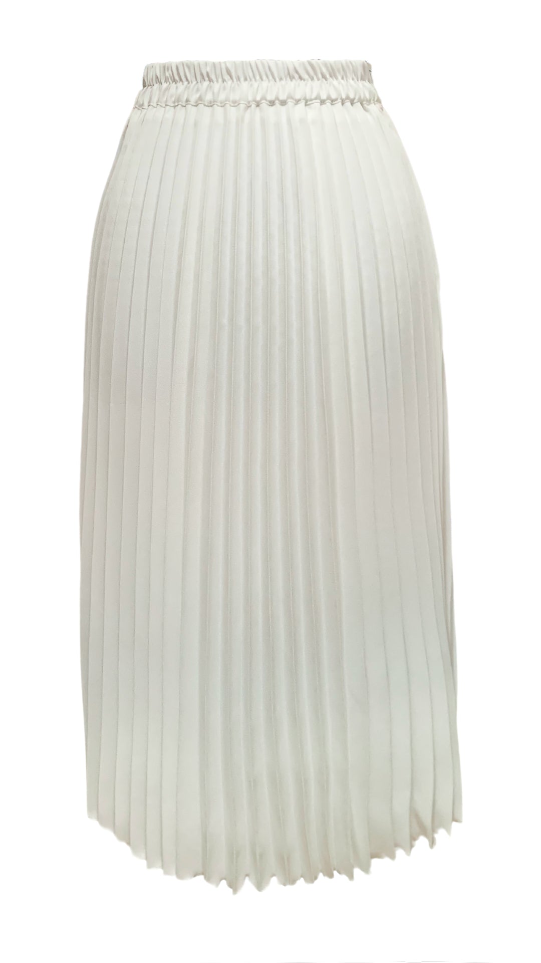 Femininer Faltenrock in Weiß