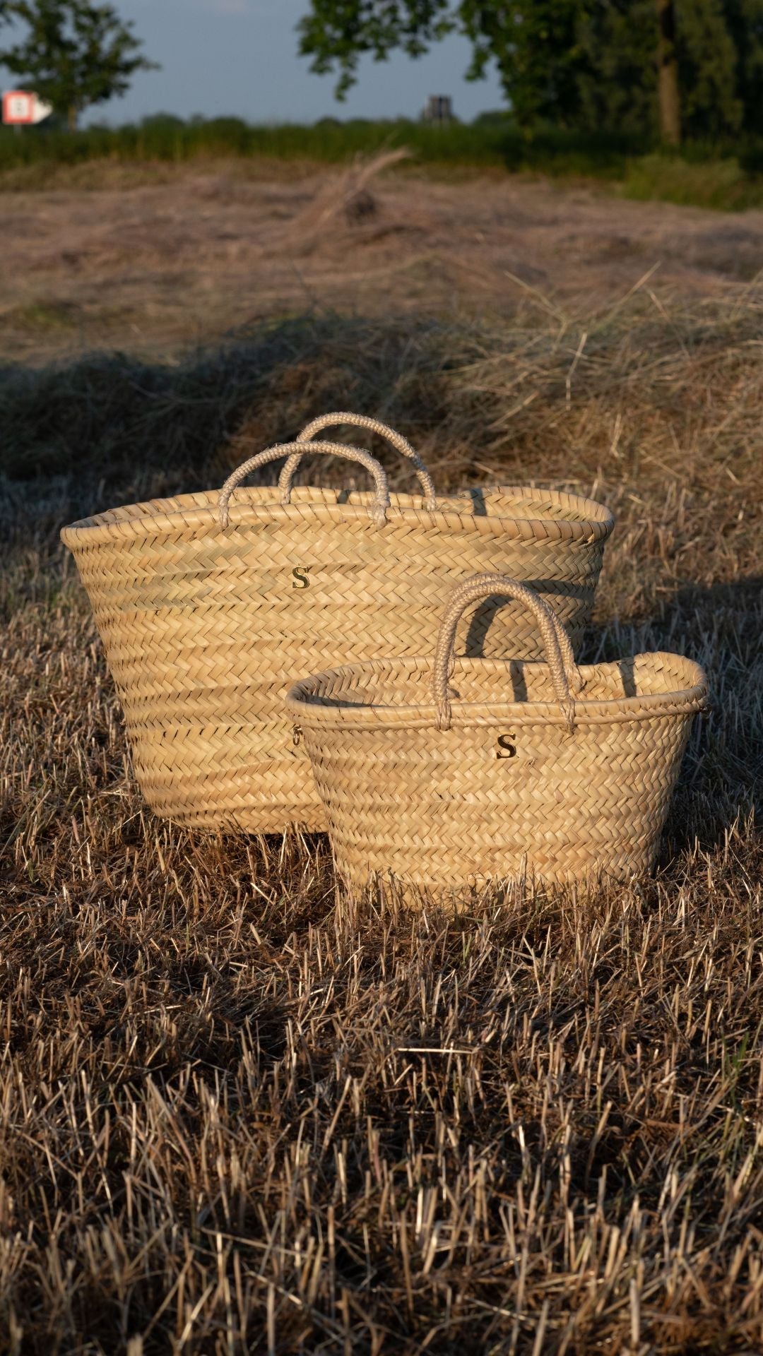 Handgemachter Strohkorb (groß)