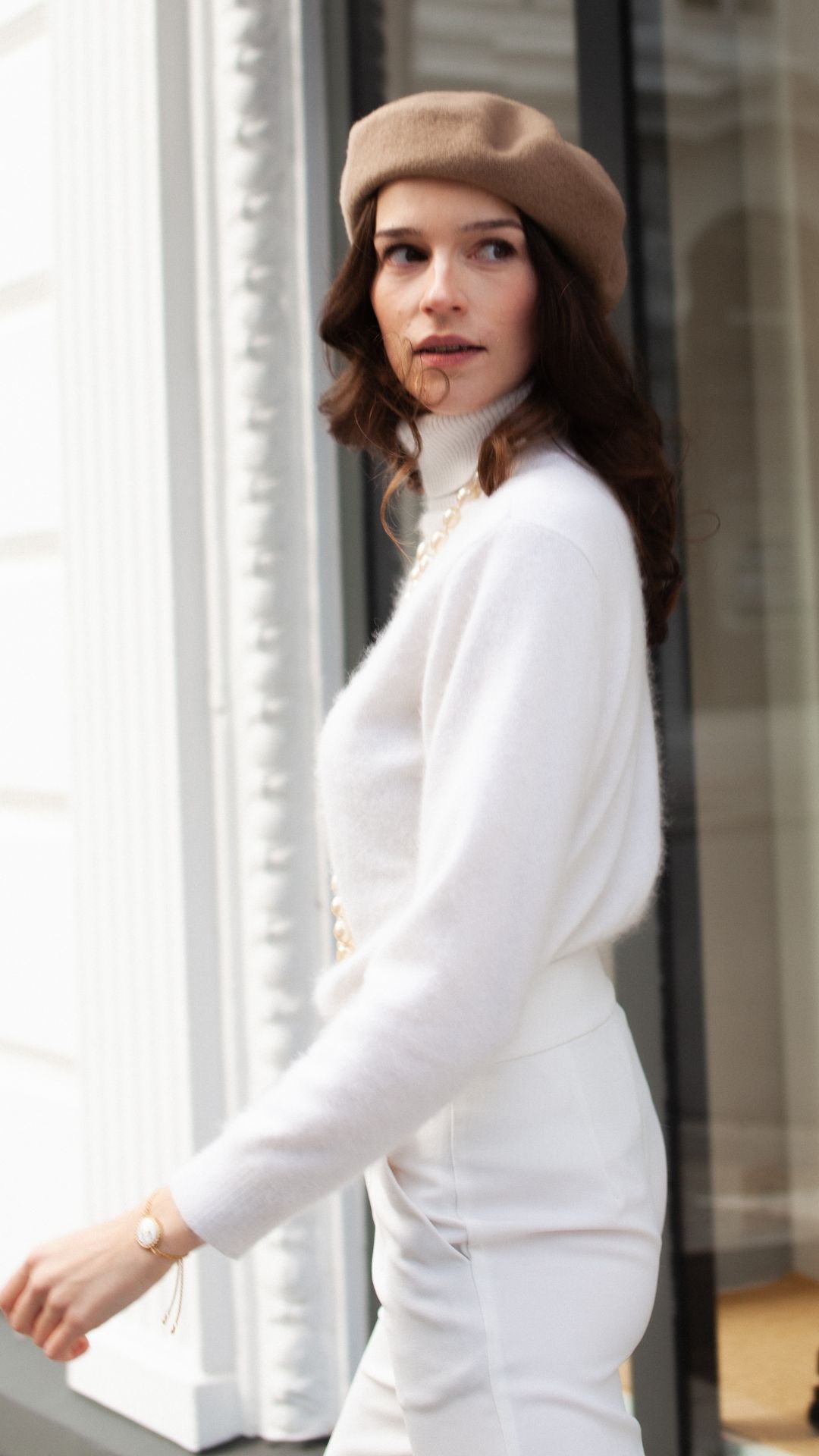 Kaschmir Pullover Weisser Rollkragenpullover Damen Kaschmir