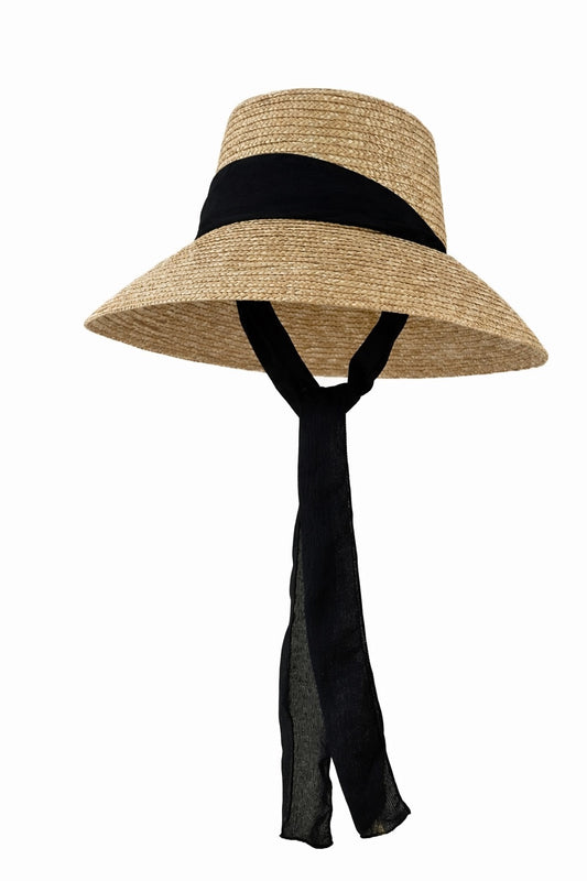 Strohhut EMILY mit abnehmbarem Band